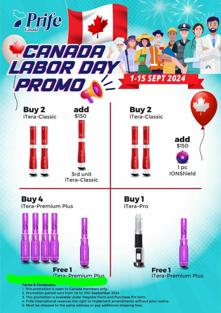 Buy 4 iTera-Premium Plus, Free 1 iTera-Premium Plus Total USD 3080